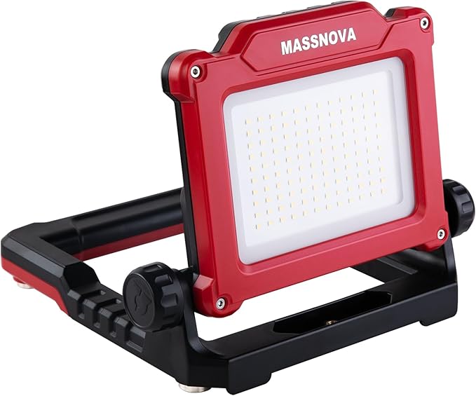 4000LM 25W Cordless Work Light, Compatible with Milwaukee,Dewalt and Makita 18-21V Power Battery, Magnetic Base, Portable Flood Light