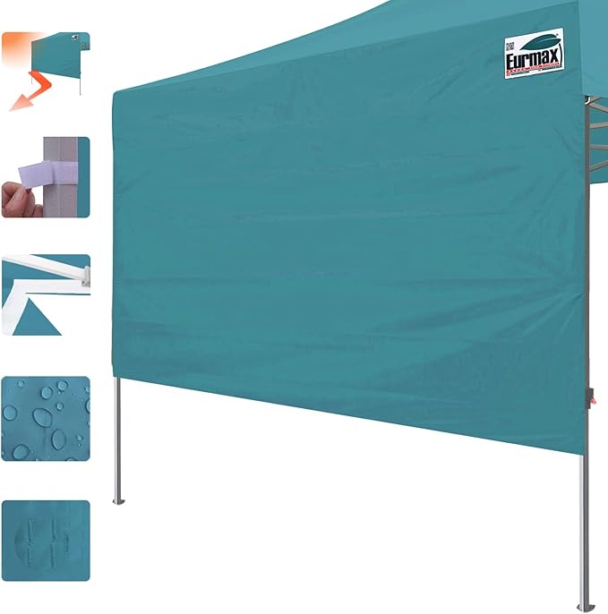 Eurmax USA 10ft Instant Canopy SunWall Canopy Tent Sidewall for Pop Up Canopy Tent,1 Pack Removable Sidewall Only(Turquoise)