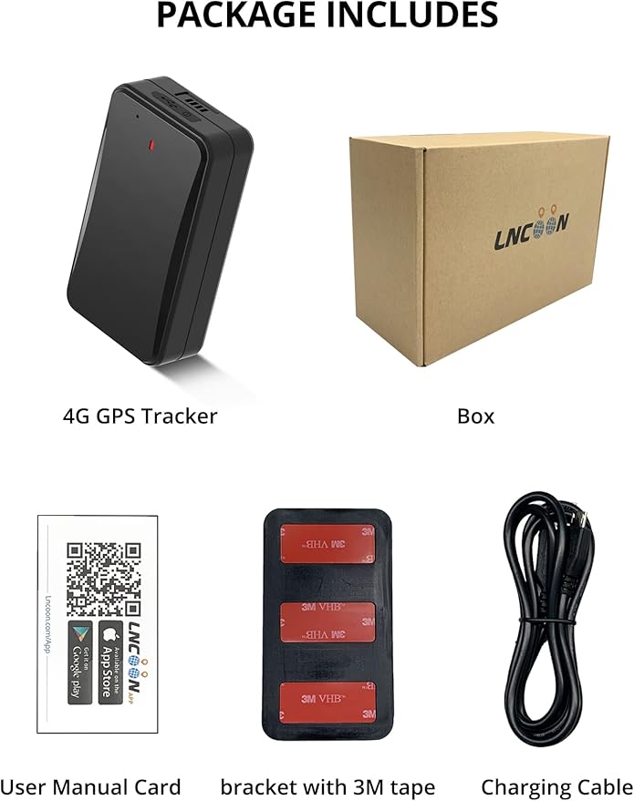 4G GPS Tracker for Vehicle, Real-time Tracking Device for Car Hidden, Accurate Positioning with IP65 Waterproof, Removal Alert for Vehicle Management, Asset Tracking-Subscription Required