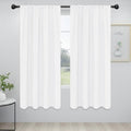 Easy-Going Rod Pocket Blackout Curtains for Bedroom, Room Darkening Window Curtains for Living Room, Thermal Insulated Noise Reduction Solid Window Drapes, 2 Panels(42x72 in, White)