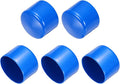 uxcell 5pcs Rubber End Caps 55mm(2.2 Inch) ID Vinyl PVC Round Tube Bolt Cap Cover Screw Thread Protectors Blue