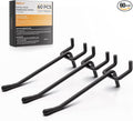 INCLY 60 Pack 4 Inch Black Pegboard Hooks, 1/4" Heavy Duty Peg Board Shelving Hooks Accessories, Peg Board Tool Hangers Only Fit 1/4" Pegboard Hanging Tools Garage, Craft Organizing, Kitchen, Store