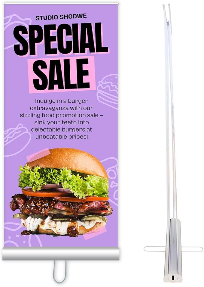 BillyPrint Custom Retractable Banners 2-Sided 31.5x71in with Stand, Customizable Sign for Business, Corporate Events, Advertising - Customized Prints with Travel Bag - 1 unit