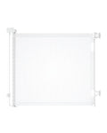Retractable Baby Gate for Doorways and Stairs, Mesh Safety Gate for Pet, Indoor & Outdoor Use, One-Hand Operation, Easy Installation, 33.6" Tall, Expands to 55" Wide（White,33.6"x55")