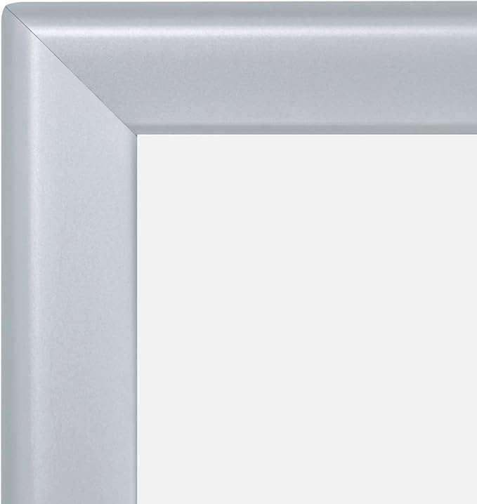 SnapeZo Photo Frame 17x19, Silver, 1.25 Inch Aluminum Profile, Front-Loading Snap Frame, Wall Mounting, Professional Series