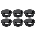uxcell 6 Pcs Desk Grommet, 60 Mm/2.36 Inch Cable Wire Grommet Organizer, Desk Hole Cover for Home Office Computer Equipment, Black