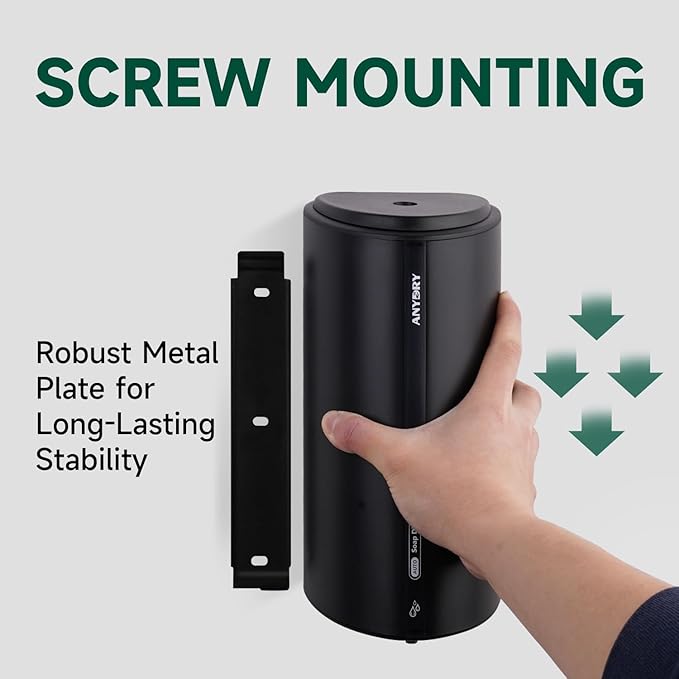29fl.oz/850ml Commercial Automatic Liquid Soap Dispenser Wall-Mounted Large Capacity Model AD1209 Black