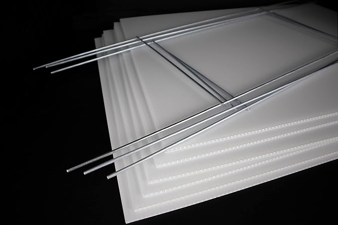 Pollycor 18" x 24" Corrugated Fluted Coroplast Polypropylene Plastic Sign Boards 100 Pack. Business Sign, Garage Yard Sale, Real Estate, Political Campaign, Indoor Outdoor Advertising, DIY and More.