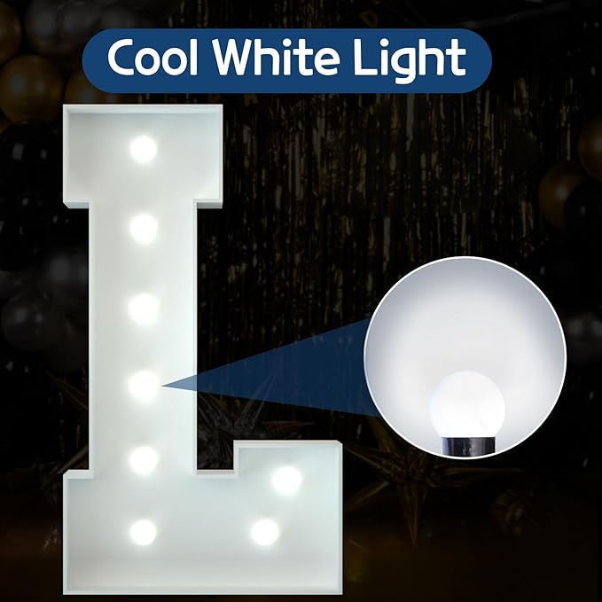 Marquee Letters 3 Feet Tall Large Light Up Letters Decorations Wedding Engagement Proposal White Party Decorations Marry Me Sign Big Cardboard Backdrop L
