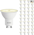 BUBO GU10 LED Bulb 6W Equivalent 50W, 2700K Soft White 650 Lumens, Non-Dimmable GU10 Bulb Replacement for Track Lighting, MR16 LED Bulb for Kitchen, Range Hood, Living Room, Bedroom, 40 Pack