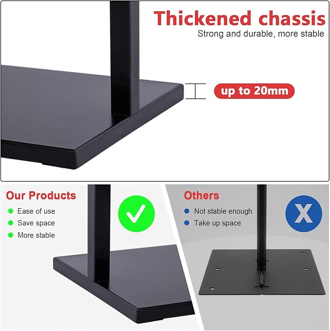 DISPLAYSWORKER Sign holder floor stand, heavy Duty Pedestal poster banner stand for display,22×28 inch slide-in double sided poster sign holder floor standing for board Display (Black, 22×28)