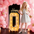 3FT/36 Inch Marquee Light up letters with Warm Lights,White Marquee letter A-Z for Birthday Party Large Mosaic Frame Letter Cardboard Pre-Cut Foam Board Sign Diy Decorations Anniversary (O)
