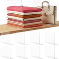 Shelf Dividers for Closet Organization: Acrylic Shelf Dividers for Clothes Sweater Purse - Clear Closet Organizers and Storage Separators for Shelves, 8Pack