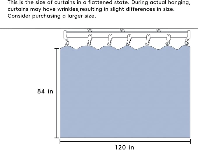 Room Divider Curtains Total Blackout Privacy Curtain Panel Room Thermal Insulated Noise Reduction Curtains for Bedroom Window Living Room Ceiling Track Curtain W 10 ft × H 7 ft Black