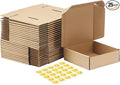 MEBRUDY 6x6x2 Inches Shipping Boxes Pack of 25, Small Corrugated Cardboard Box for Mailing Packing Literature Mailer