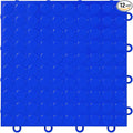 FlooringInc's Nitro 12"x12" Snap-Together Garage Flooring Tiles, Non-Slip Interlocking Plastic Floor Mat, Coin Pattern, Shelby Blue, 12 Tiles, 12 Sq/Ft