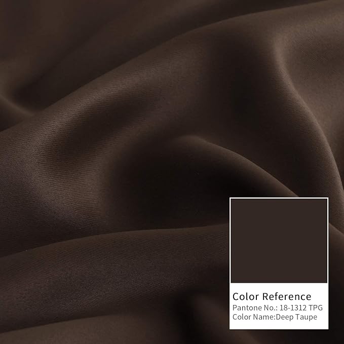 BGment Brown Sliding Door Curtain 120 Inch Long - Wide Room Darkening Room Divider Curtain for Bedroom Privacy Themral Insulated Grommet Room Separator Drape, 1 Panel, 100 X 120