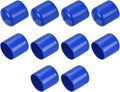 uxcell 10pcs Rubber End Caps 28mm ID Vinyl Round Tube Bolt Cap Cover Screw Thread Protectors Blue