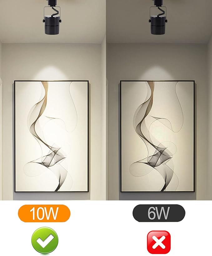 Track Lighting Heads 10W 4000K Cool White Dimmable Bright LED Track Lights Fixtures for Accent Retail Kitchen Artwork,120V Linear Track Light H Type-CRI90+ 24° 1000lm - 20 Pack (Black)