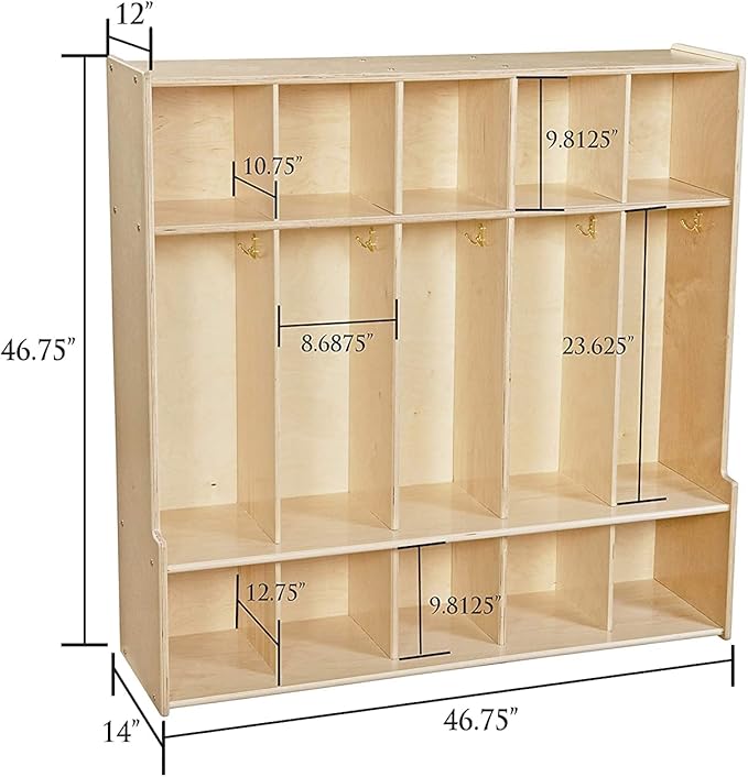 Contender C51000F 5 Section Seat Locker 46.75" W Assembled