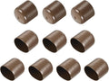 uxcell 10pcs Rubber End Caps 41mm(1 5/8") ID Vinyl Round End Cap Cover Screw Thread Protectors Brown