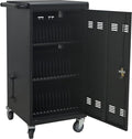 Laptop Charging Cart,45 Devices Tablet Storage Carts for pad Up to 16.3" Screen Size, Classroom Computer Mobile Charging Station for Pads, Chromebooks,Laptops, Security Storage(45 Bay-Black)