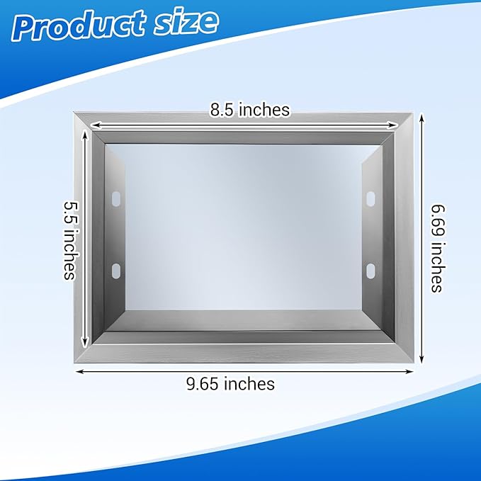 Blulu HPD Inspection Frame Heavy Duty Elevator Certificate and Notice Frame Interior Stainless Steel Holder for Elevator Interiors Commercial Public Use(Silver,5.5×8.5 Inches)