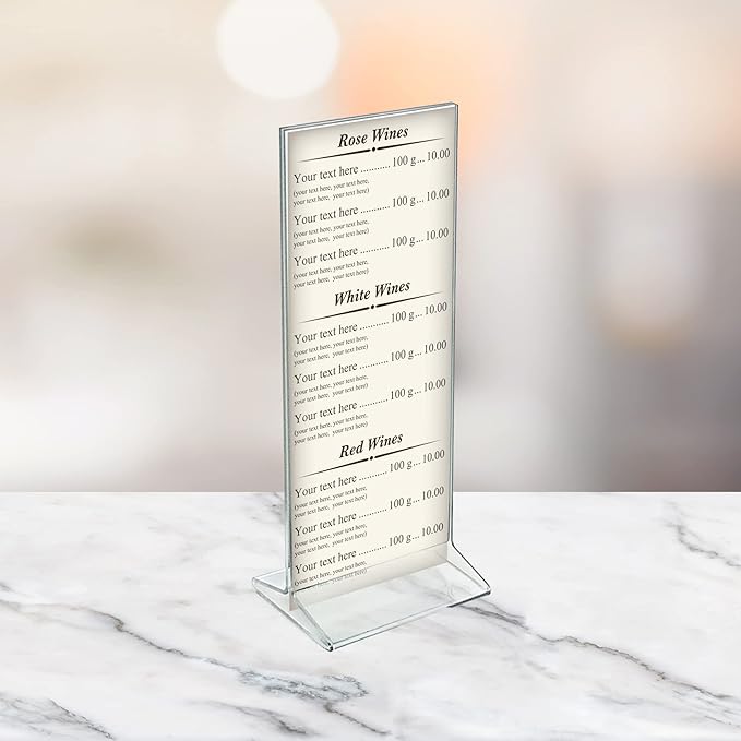 Azar Displays 142745 4.25" W x 11" H Vertical Top-Load Sign Holder