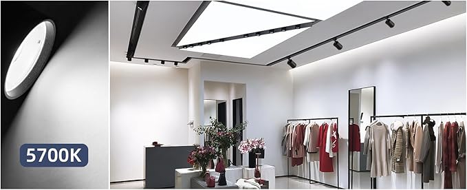 10W LED Black Track Lighting Heads,J Type Track Lighting Rail Ceiling Spotlight for Accent Task Wall Art Exhibition Lighting, and Wall Art Display Illumination 3000K-5700K, CRI90+ (6-Pack