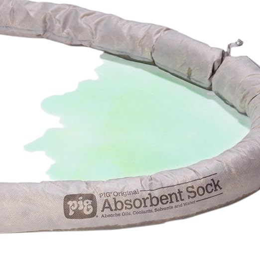 PIG Original Absorbent Sock - 12 Socks - 3" x 42" - Absorbs up to 64 oz per Sock - PIG237