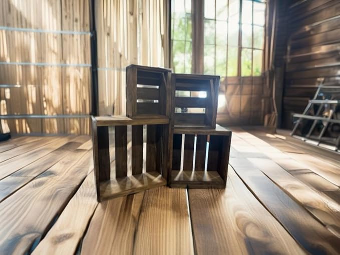 Darla'Studio 66 Set of 4 Nesting Box Wood Crates