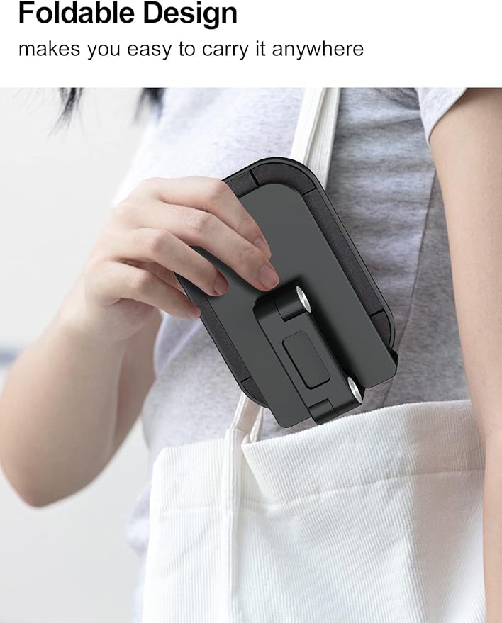 OCYCLONE Cell Phone Stand + 2 PCS Cable Organizer, Angle Height Adjustable iPhone Stand for Desk, Foldable Cell Phone Holder Tablet Stand Compatible with 4.7"-13" Phone Tablet
