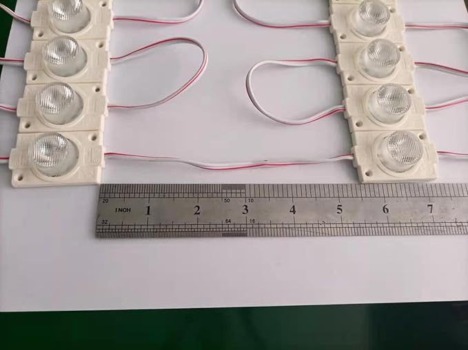 Q QINGCHEN Warm White 3000K 12V LED Module with Lens 2.0W for Light Box with Tape Adhesive Back (20pcs Pack)