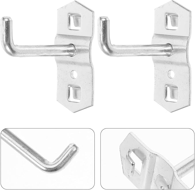 10pcs Heavy Duty Pegboard Hooks Metal Tool Hooks for Garage Wall Hanging Kit for Workshop Storage Versatile Pegboard Organizer Set for Tools and Crafts