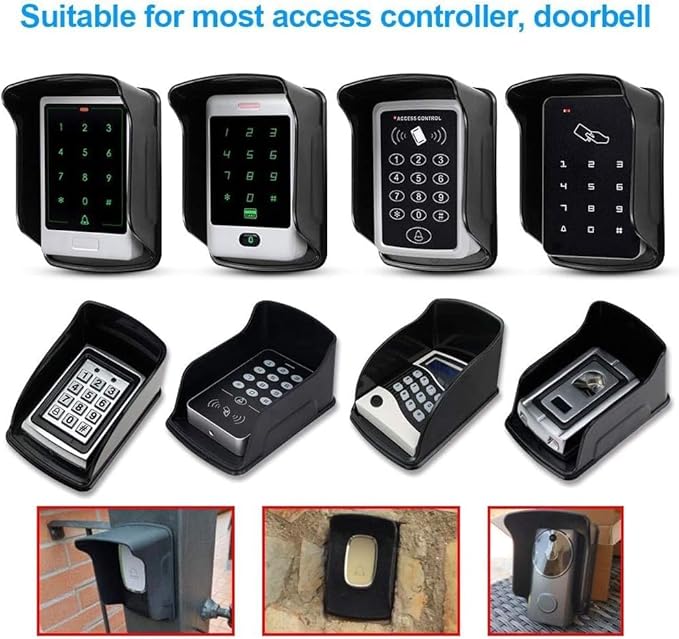 Ring Doorbell Cover Weatherproof,Access Control Protector,for Access Control System RFID Card Keypad Reader/Visual Doorbell/Fingerprint Time and Attendance Machine Windproof and Rainproof