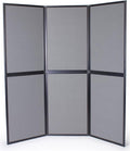 Panel Displays, 6 Panels - Grey Hook & Loop Receptive Fabric - 70-7/8" Tall