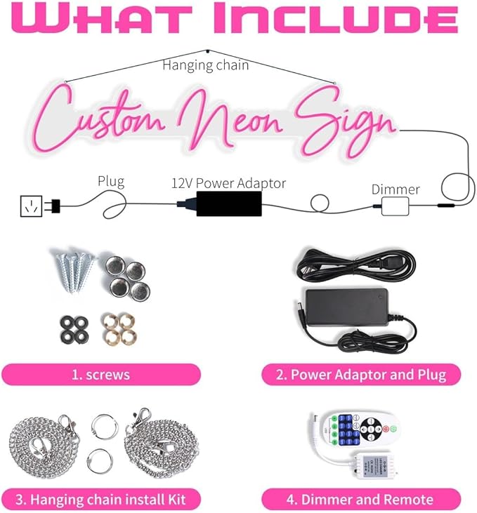 Custom Neon Sign LED Name Customizable for Wall Decor, Personalized Name Sign for Bedroom Wedding Birthday Party Gift Bar Girl Game Business Shop Logo Night Lights