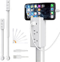 Adjustable Power Extension Pole with USB-C & USB-A Ports, 2 AC Outlets, 22–27 Inch Expandable Length, 180° Rotating Design, Space-Saving Power Strip for Sofa, Desk, and Bedside Use