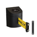 Crowd Control Warehouse - CCW Series WMB-220 Magnetic Wall Mount Retractable Belt Barrier - 15 Foot, Yellow with"Authorized Access ONLY" Black Letters Belt with Black ABS Case