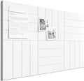 Bumusty Large Cork Board Alternative-36 x24 Felt Bulletin Board Tiles, with 30 Pushpins, 40 Adhesive Tabs, 6-Pack Slat Wall Paneling, Cork Boards for Office Push Pin Board Felt Board-Milky White