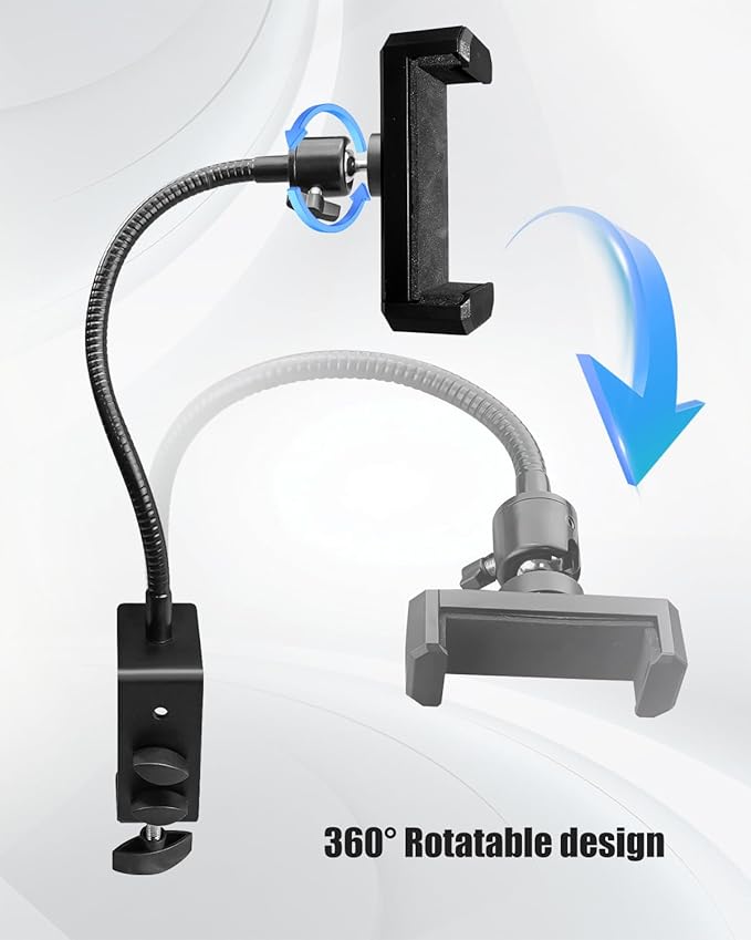 Gooseneck Tablet Stand Holder Set, Adjustable Flexible Arm Phone Holder for Bed and Desk, Compatible with iPad Switch Galaxy Tabs Kindle Other 4.7-13.5 Inches Device