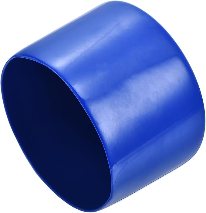 uxcell 4pcs Rubber End Caps 75mm ID Vinyl Round Tube Bolt Cap Cover Screw Thread Protectors Blue, 50mm Height