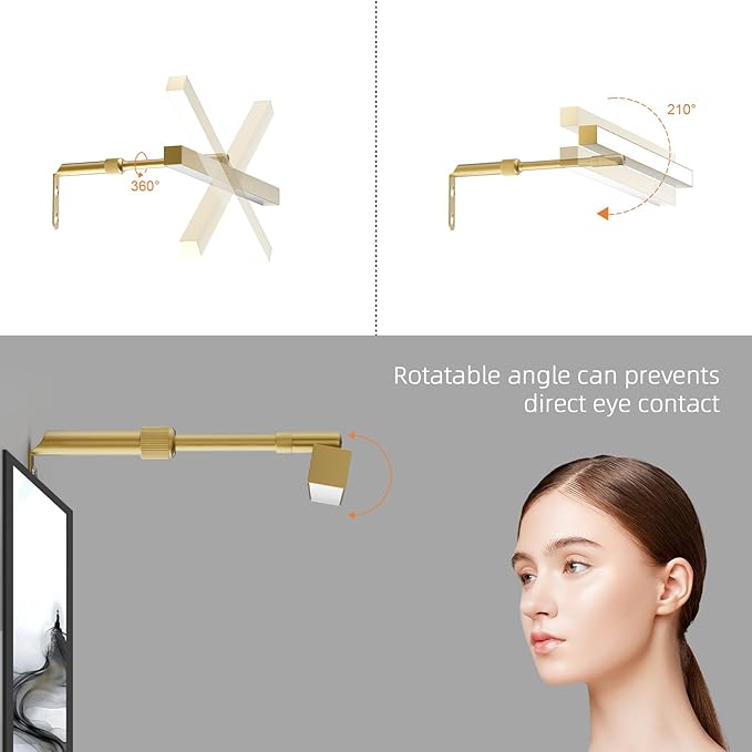 4W Plug in Picture Light for Paintings with Remote Control, 12" LED Art Display Lighting for Gallery, Dartboard, Artwork, Gold Wall Mounted Picture Frame Light