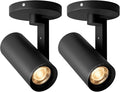 Aisilan Adjustable Dimmable Beam Angle 10-55° Zoomable Spotlight Indoor, 12W White LED CRI 97 Ceiling Spotlight Fixture, 2 Pack 3000K Modern Accent Lighting for Hallway, Living Room, Mural