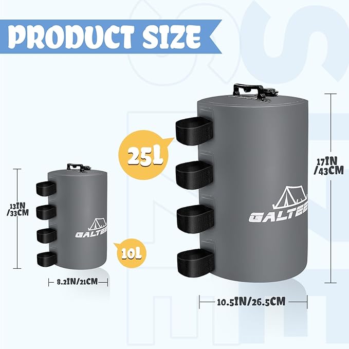 Canopy Water Weight Bag,220 LBS Water Tent Weights Set of 4 Leg Weights for Pop Up Canopy,Canopies,Tent,Gazebo,Gray