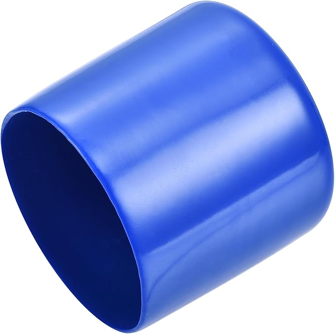 uxcell 4pcs Rubber End Caps 45mm(1 3/4") ID Vinyl Round Tube Bolt Cap Cover Screw Thread Protectors Blue, 40mm Height