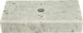 Genuine Marble Trophy Base – Polished Beveled Display Stand with Center Hole, 3/4" Thick, Multiple Sizes for Awards, Crafts & 3D Prints (White Marble, 2x4 inch)
