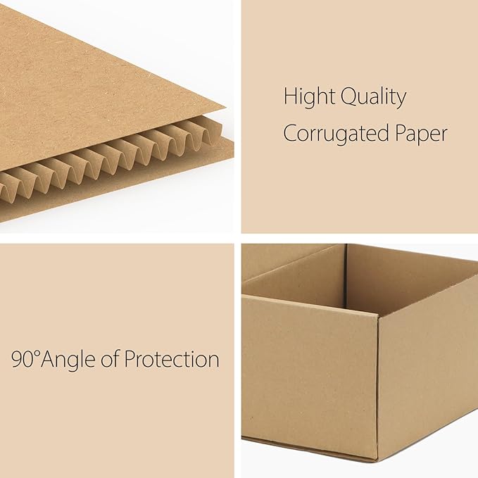 RLAVBL 7x5x4 Small Shipping Boxes Set of 50, Brown Corrugated Cardboard Box for Packing, Mailing, Business