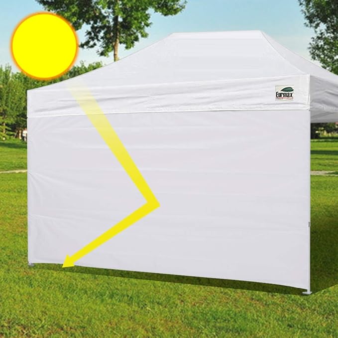 Eurmax USA Instant Canopy SunWall Camping Tent Tarp Shelter 10x15 Canopy Wall Sidewall Tent, 1 Pack Sidewall Only (Black)