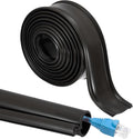 MECCANIXITY 10ft Cable Management Sleeve, 5/8 Inch ID Flexible Cord Wires Hider Cover Insulation Snap-fit Protector for Substation, High-Voltage Electrical Networks, Black